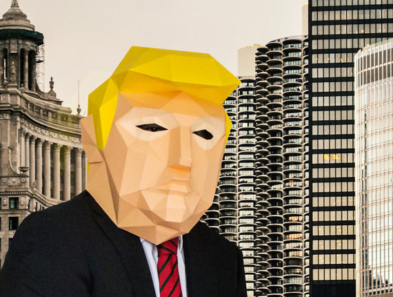donal trump paper mask
