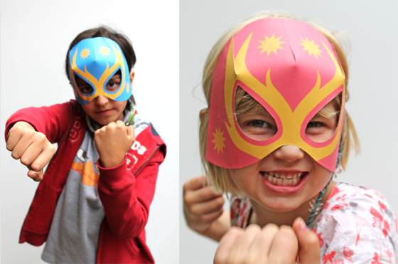 Lucha Libre paper masks for kids