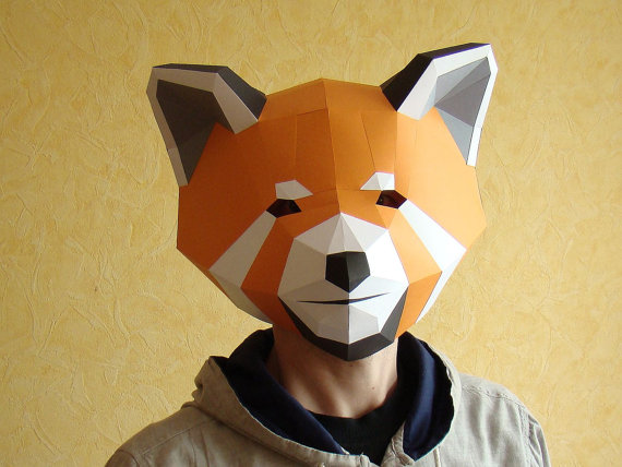 red panda paper mask