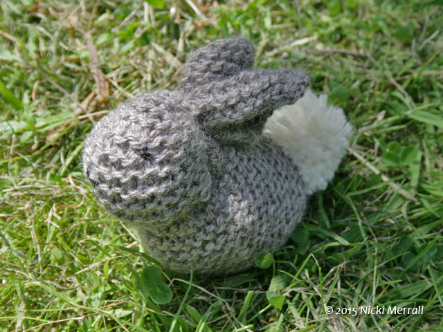 bunny from knitted square