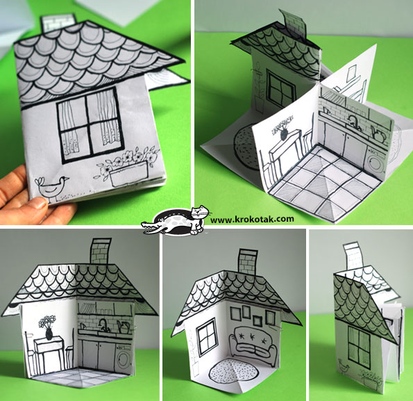 3D paper house