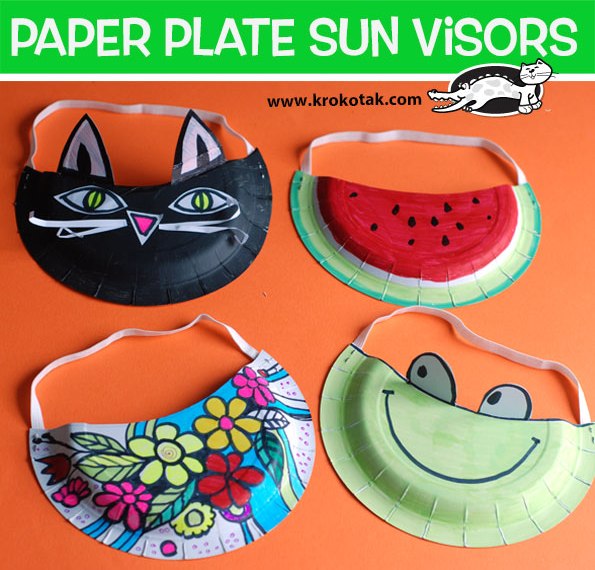 paper plate sun visors