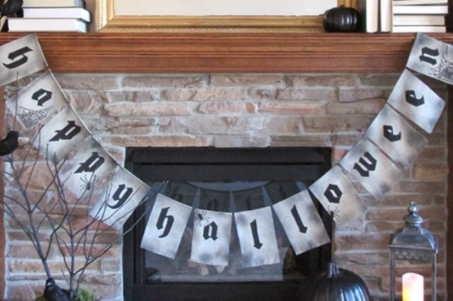 Happy Halloween Burlap Banner