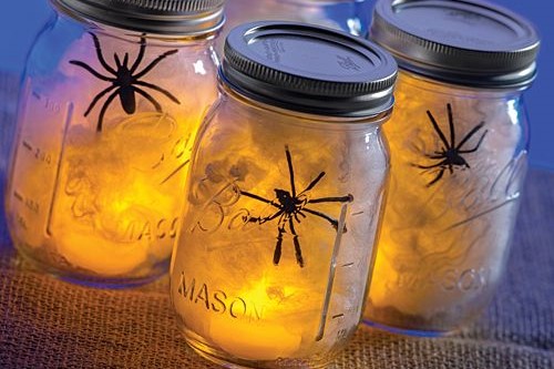Illuminated Spider Jars