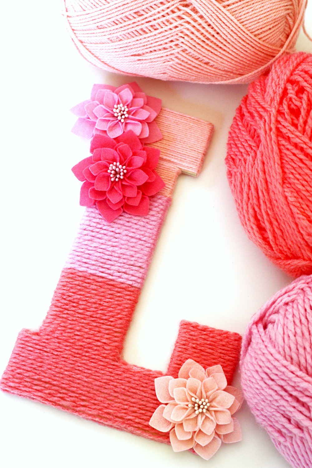 Ombre Yarn Letter