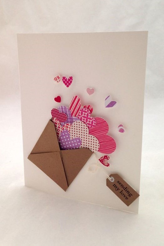 Envelope of Hearts Card