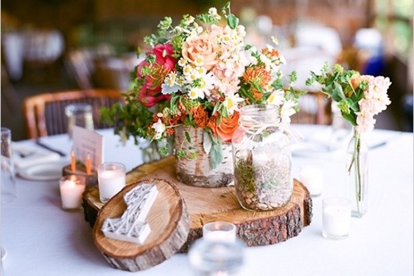 rustic wedding table decoration
