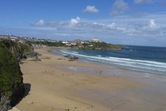 Newquay Beach in Cornwall