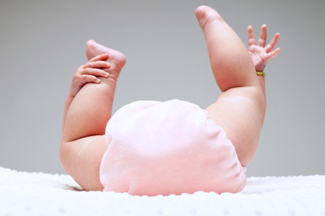 baby grabbing it's feet