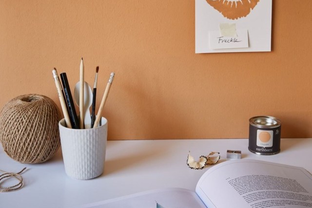 terracotta coloured wall