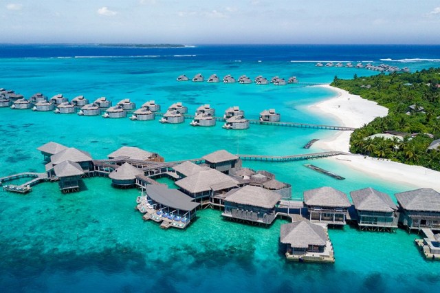 chalet over tropical sea