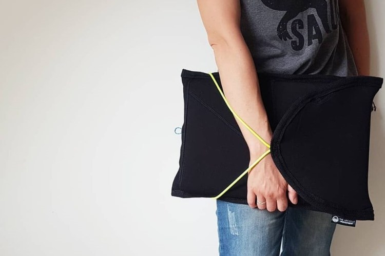 laptop sleeve made from upcycled wetsuits by the Upcycled Movement